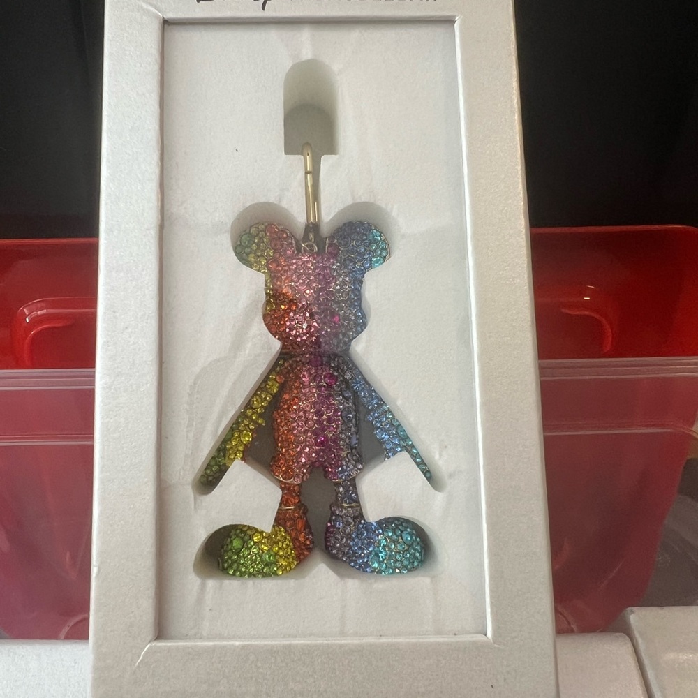 BaubleBar Mickey Mouse Multicolor Crystal Bag Charm